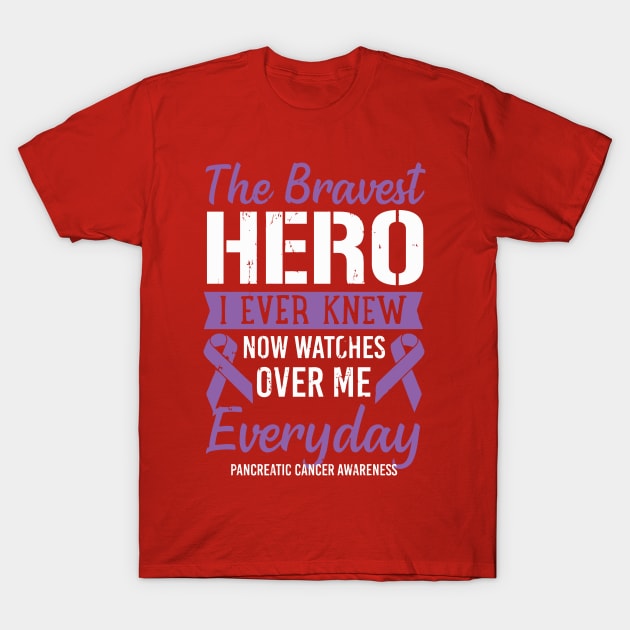 The Bravest Hero Pancreatic Cancer Awareness T-Shirt by tanambos